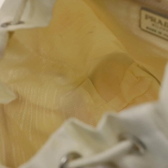 PRADA Backpack Nylon White Silver Auth 138353 - Picture 13 of 16